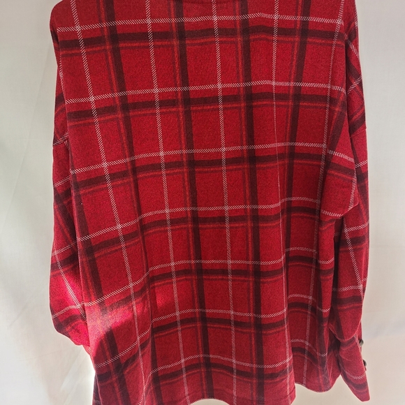 NY Collection women's plus size long sleeve  plaid top, size 1X - Picture 4 of 6